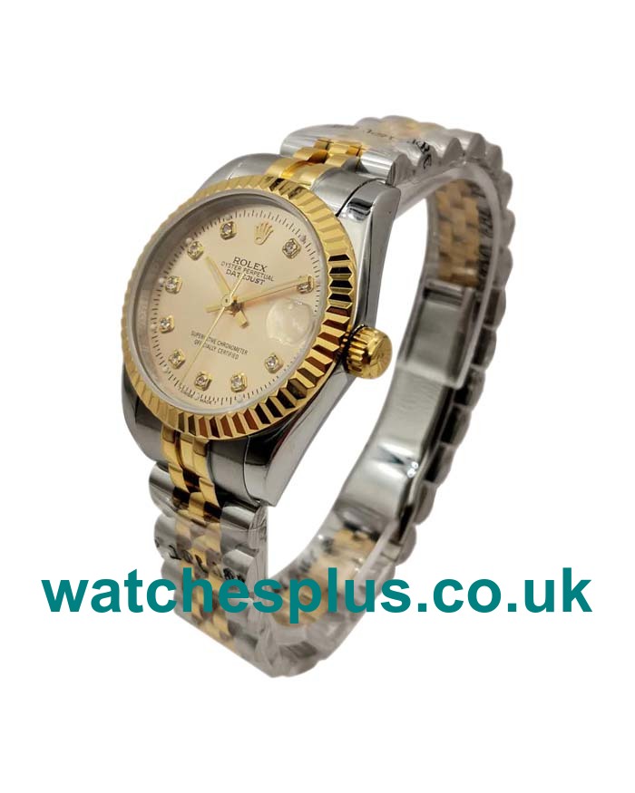 UK Luxury Rolex Datejust 178273 Replica Watches With Champagne Dials For Sale