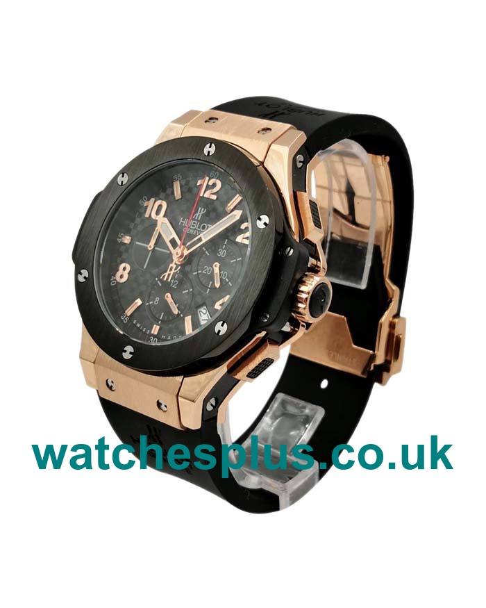 UK Best 1:1 Replica Hublot Big Bang 301.PB.131.RX In 44 MM With Black Dials And Red Gold Cases For Men