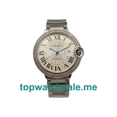 UK Best Quality Cartier Ballon Bleu WE902035 Replica Watches With Silver Dials For Sale