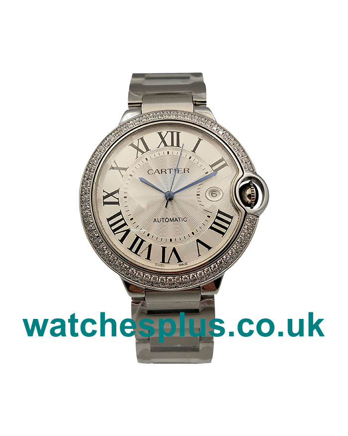 UK Best Quality Cartier Ballon Bleu WE902035 Replica Watches With Silver Dials For Sale