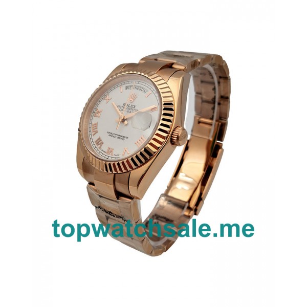 UK High End Rolex Day-Date 118235 Replica Watches With White Dials For Sale