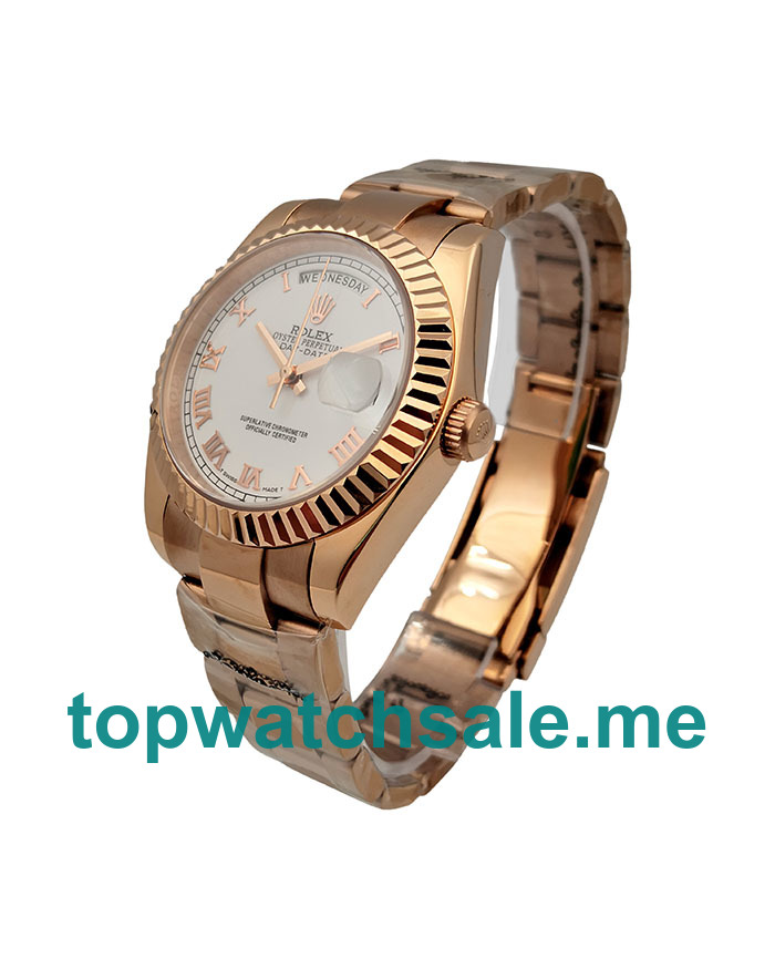 UK High End Rolex Day-Date 118235 Replica Watches With White Dials For Sale