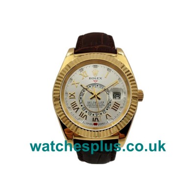 UK Best Quality Replica Rolex Sky-Dweller 326138 With Silver Dials And Gold Cases Online