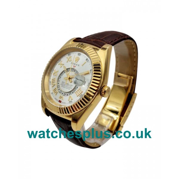 UK Best Quality Replica Rolex Sky-Dweller 326138 With Silver Dials And Gold Cases Online