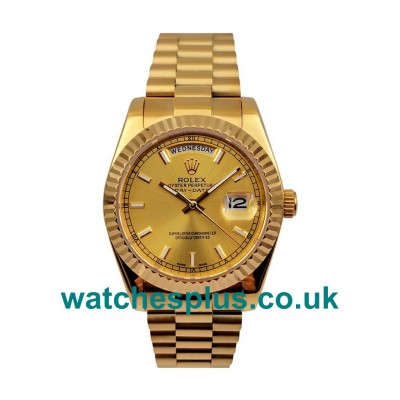 High Quality 36 MM Rolex Day-Date 118238 Replica Watches With Champagne Dials For Sale