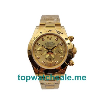 Best Quality Rolex Daytona 116528 Replica Watches With Champagne Dials For Men