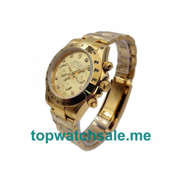 Best Quality Rolex Daytona 116528 Replica Watches With Champagne Dials For Men