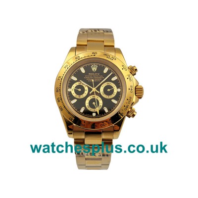 Perfect 1:1 Rolex Daytona 116528 Replica Watches With Black Dials For Sale