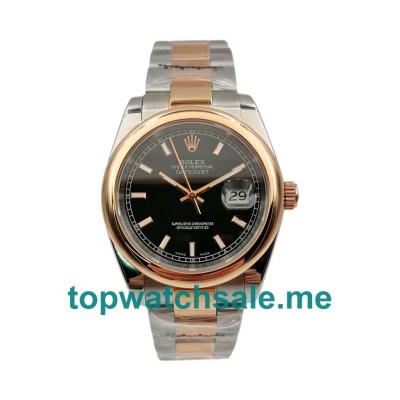 Best Quality Rolex Datejust 116201 Replica Watches With Black Dials For Sale