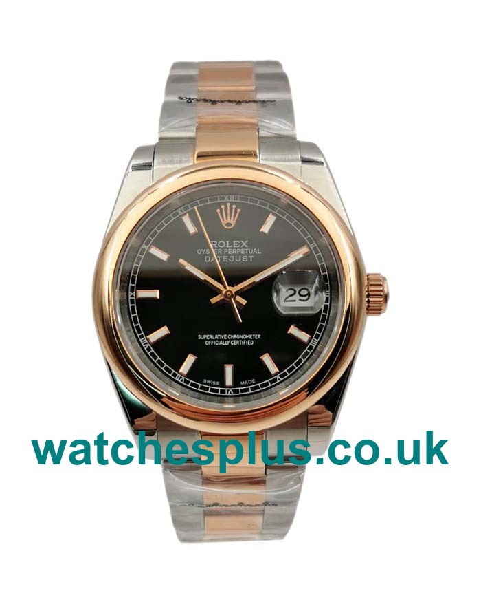 Best Quality Rolex Datejust 116201 Replica Watches With Black Dials For Sale