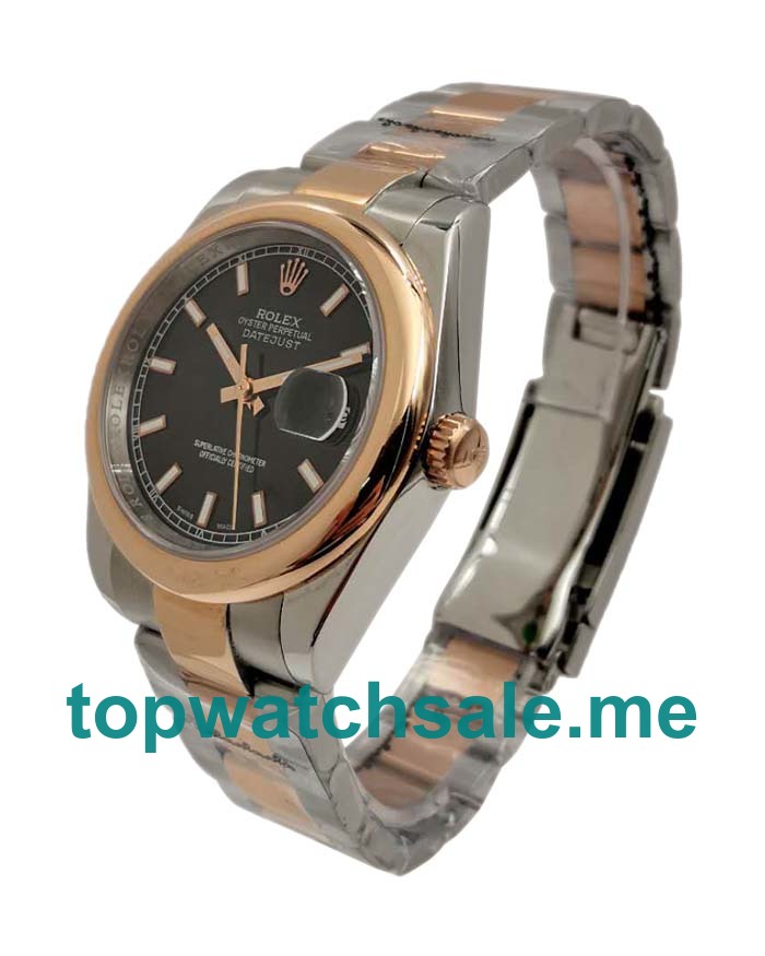 Best Quality Rolex Datejust 116201 Replica Watches With Black Dials For Sale