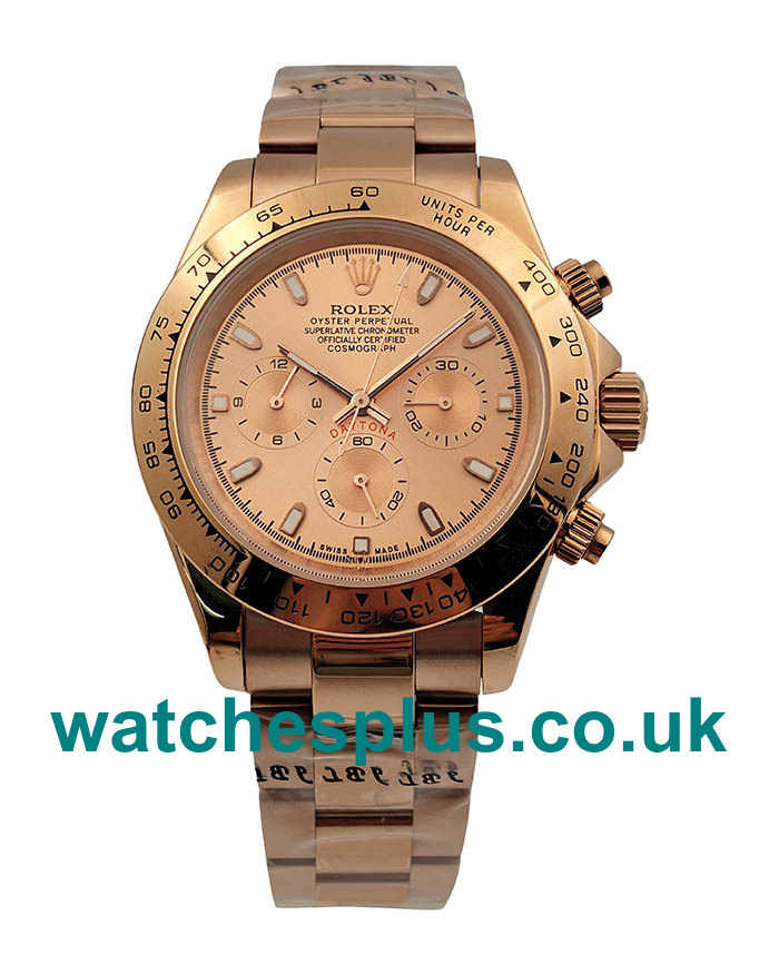 AAA Quality Rolex Daytona 116505 Fake Watches With Pink Dials For Sale