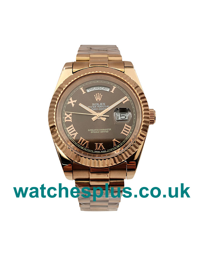 High Quality Rolex Day-Date II 218235 Fake Watches With Chocolate Dials For Sale