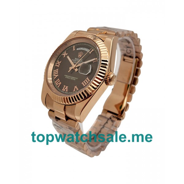 High Quality Rolex Day-Date II 218235 Fake Watches With Chocolate Dials For Sale