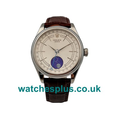 UK Luxury 39 MM Replica Rolex Cellini 50535 With White Dials Steel Cases Online