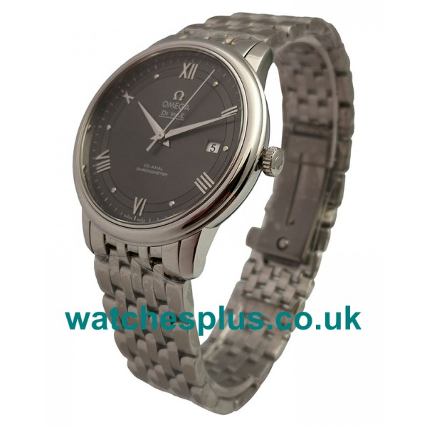 UK Top Swiss 39.5 MM Omega De Ville 424.10.40.20.06.001 Replica Watches With Gray Dials For Men