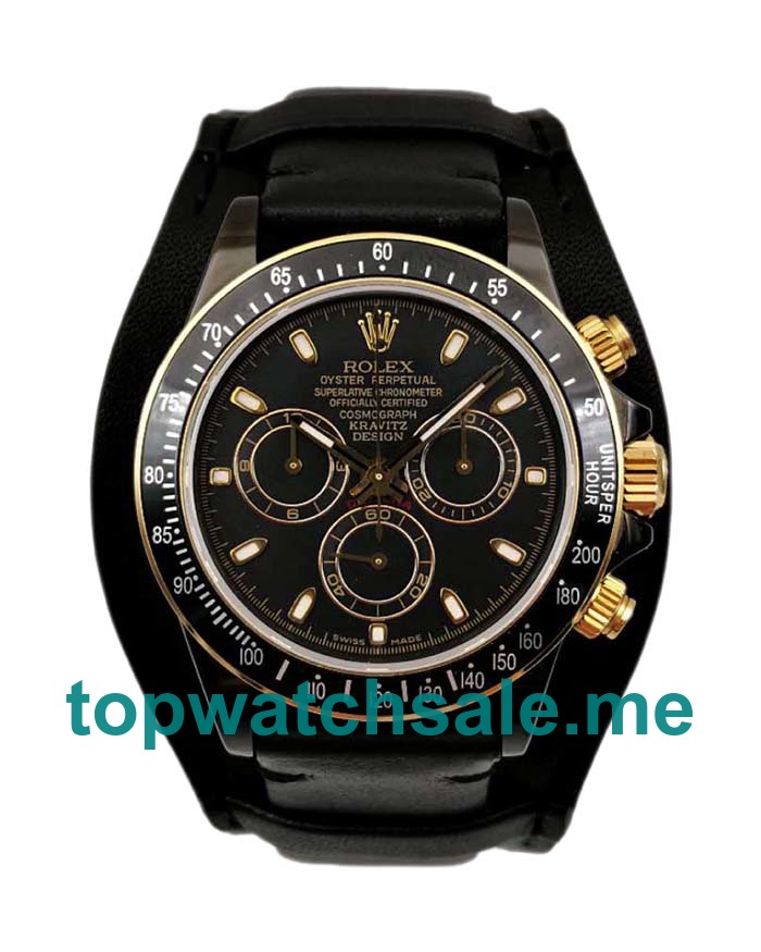 UK Top Quality Replica Rolex Daytona Cosmograph Kravitz Design LK 01 RL Ceramic Black Dial Swiss 4130 Run 6@SEC