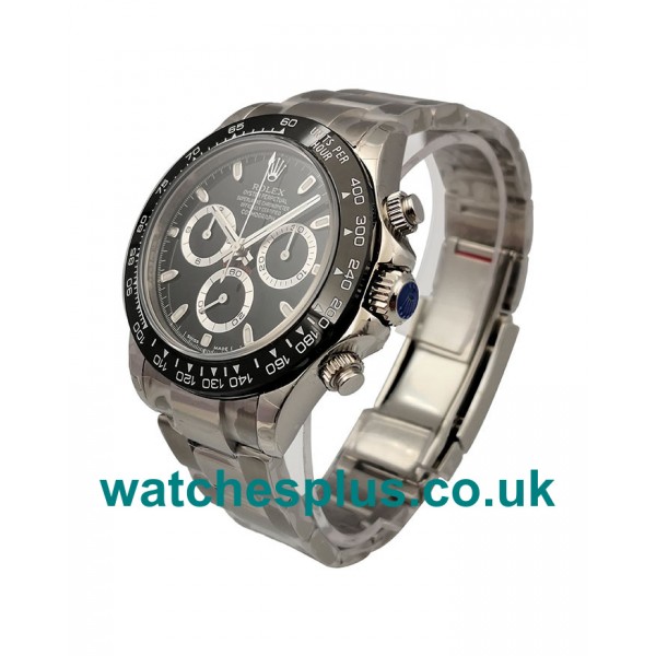 UK Swiss Made Replica Rolex Daytona Cosmograph 116500LN N Stainless Steel Black Dial Swiss 4130 Run 6@SEC Watches