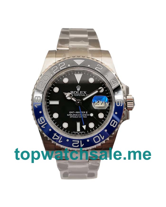 UK Top Replica Rolex GMT-Master II 116710BLNR Batman V7 Stainless Steel Black Dial Swiss 3186