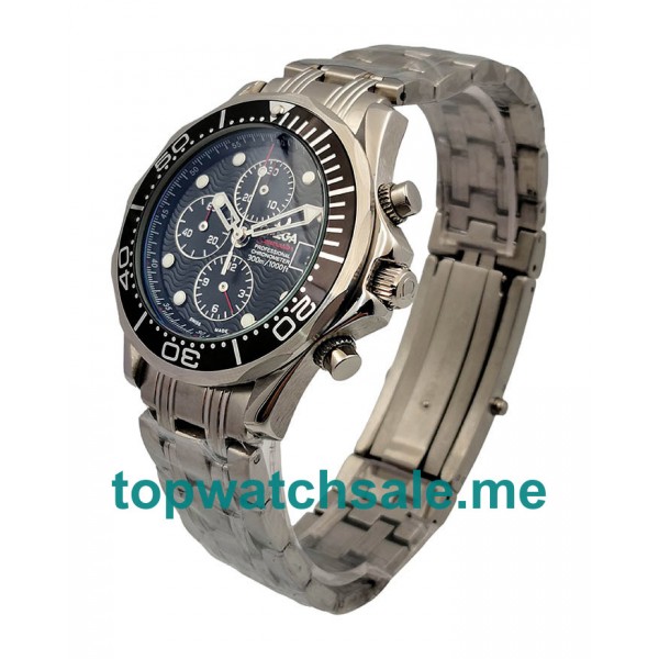 Best Quality Omega Seamaster Chrono Diver 213.30.42.40.01.001 Fake Watches With Black Dials For Sale