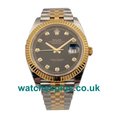 UK Top Quality Replica Rolex Datejust II 116333 41MM EW Stainless Steel & Yellow Gold Black Dial Swiss 3235