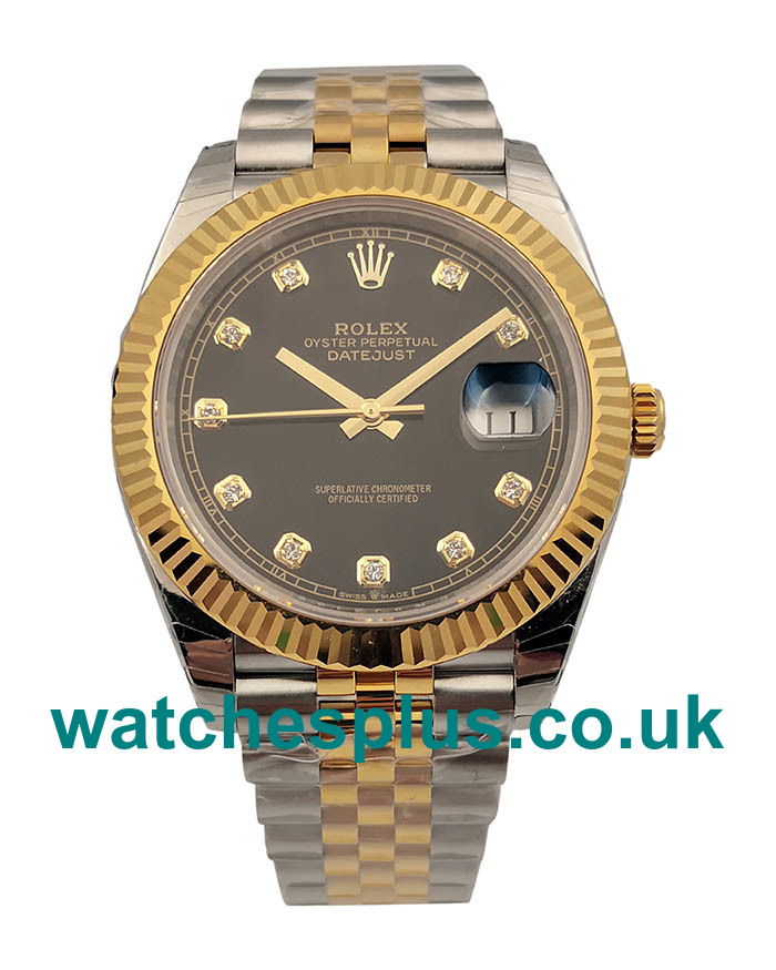 UK Top Quality Replica Rolex Datejust II 116333 41MM EW Stainless Steel & Yellow Gold Black Dial Swiss 3235