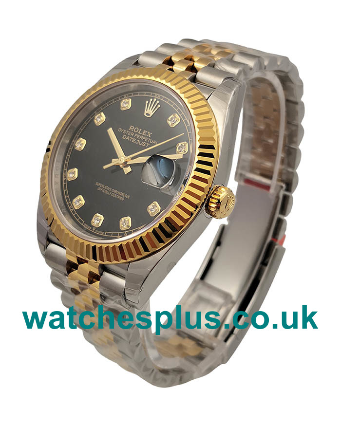 UK Top Quality Replica Rolex Datejust II 116333 41MM EW Stainless Steel & Yellow Gold Black Dial Swiss 3235