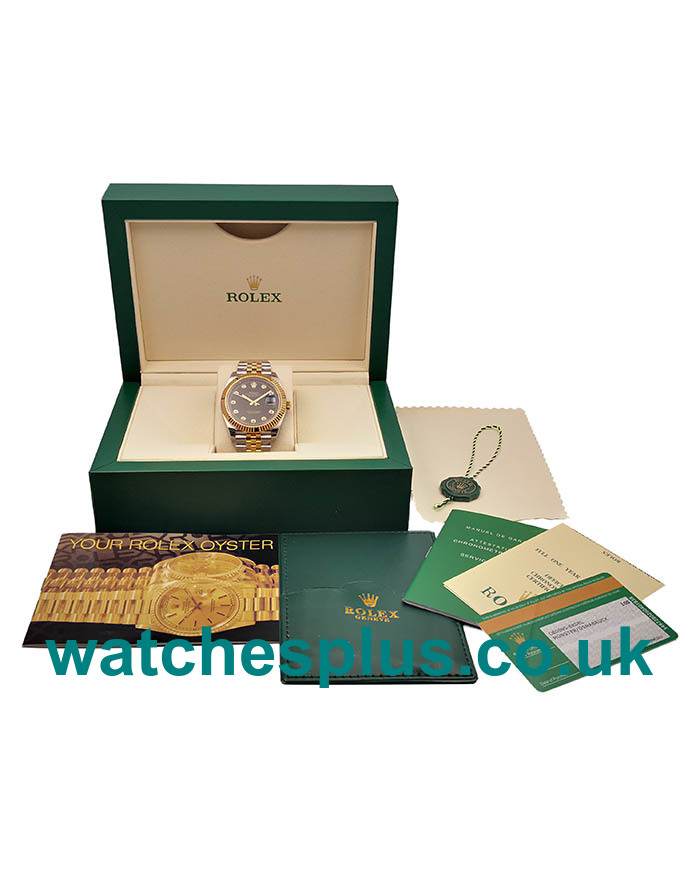 UK Top Quality Replica Rolex Datejust II 116333 41MM EW Stainless Steel & Yellow Gold Black Dial Swiss 3235