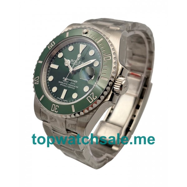 UK Swiss Made Replica Rolex Submariner Date 116610LV 2018 N V8S Stainless Steel Green Dial Swiss 3135