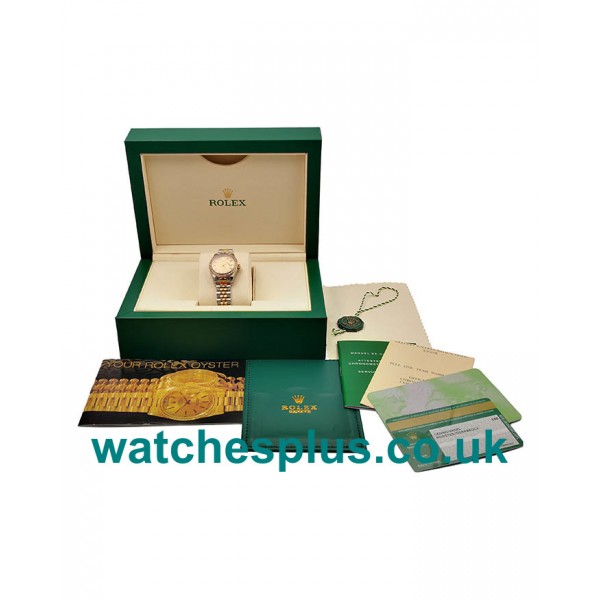 UK Swiss Made Rolex Lady-Datejust 179383 Replica Watches With Champagne Dials For Sale