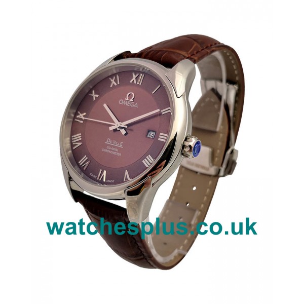 High Quality Omega De Ville Hour Vision 431.10.41.21.003 Fake Watches With Brown Dials For Men