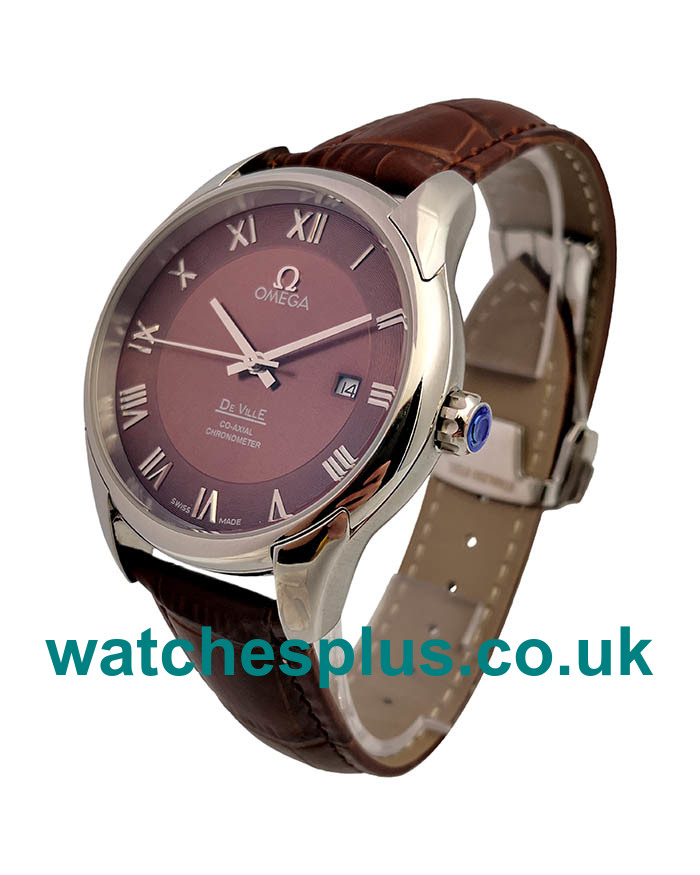 High Quality Omega De Ville Hour Vision 431.10.41.21.003 Fake Watches With Brown Dials For Men