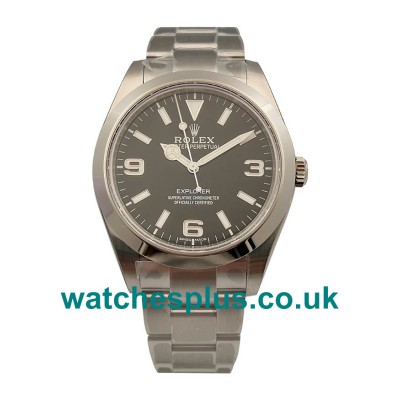 UK Best 1:1 Rolex Explorer 214270 Replica Watches With Black Dials For Men