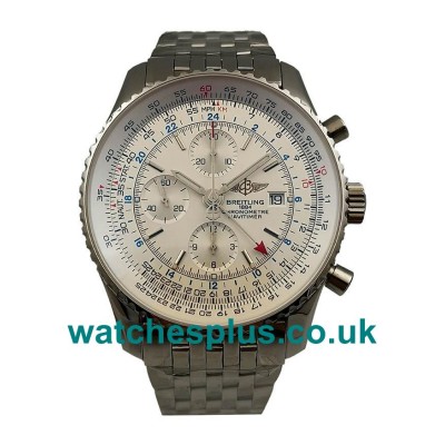 UK Best 1:1 Breitling Navitimer World A24322 Replica Watches With White Dials For Sale