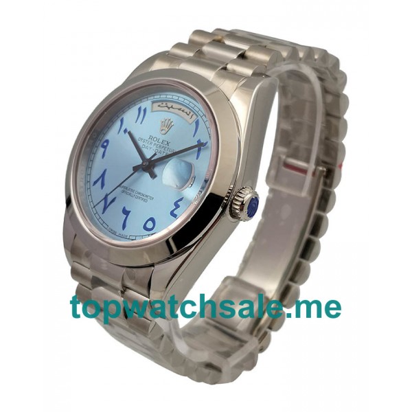 UK High Quality Rolex Day-Date 228206 Replica Watches With Ice Blue Dials Online