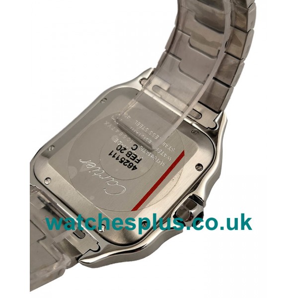 UK GF Best Quality Cartier Santos WSSA0037 Replica With Black Dials Steel Cases Online