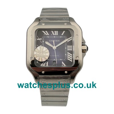 UK High Quality Fake Cartier Santos WSSA0013 With Blue Dials And Steel Cases For Sale