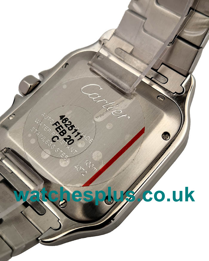 UK High Quality Fake Cartier Santos WSSA0013 With Blue Dials And Steel Cases For Sale