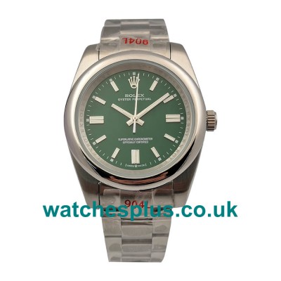 AAA Quality Rolex Oyster Perpetual 114234 Replica Watches With Green Dials For Sale