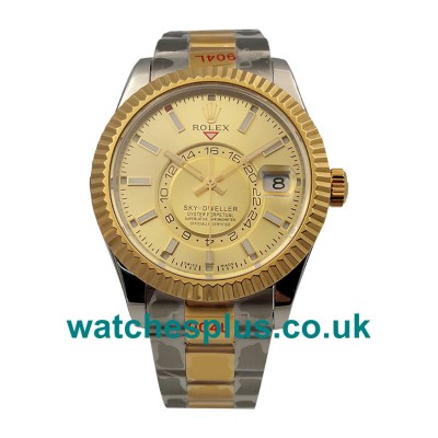 UK Luxury Rolex Sky-Dweller 326933 Replica Watches With Champagne Dials Online