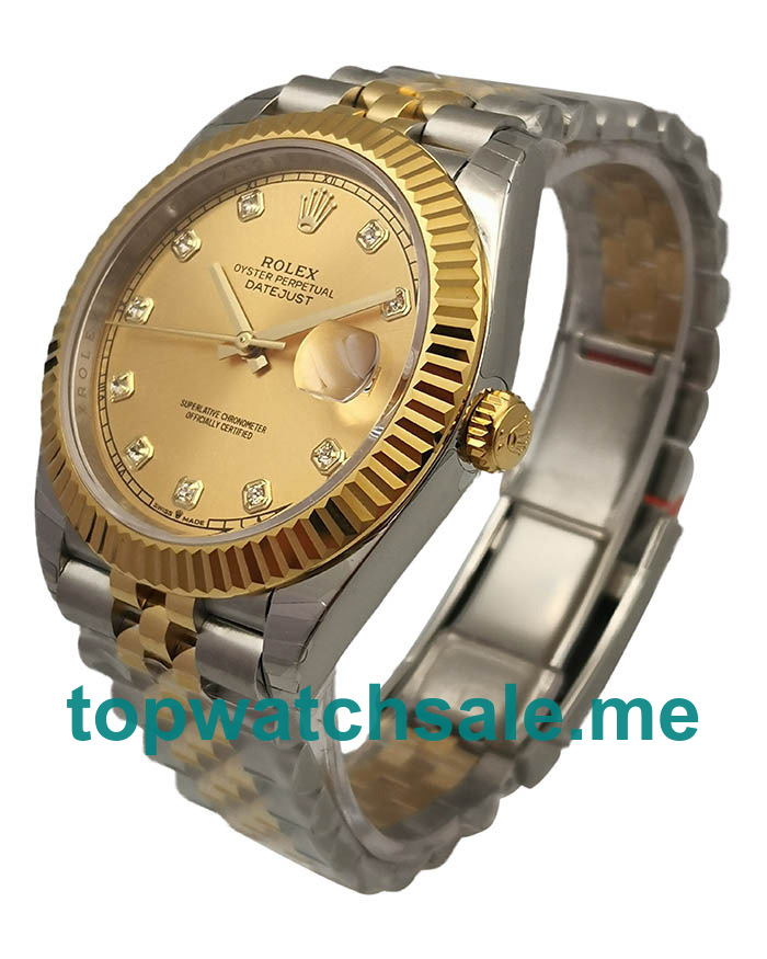 UK Perfect Replica Rolex Datejust II 116333 41MM EW Stainless Steel & Yellow Gold Champagne Dial Swiss 3136