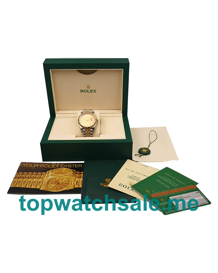 UK Perfect Replica Rolex Datejust II 116333 41MM EW Stainless Steel & Yellow Gold Champagne Dial Swiss 3136