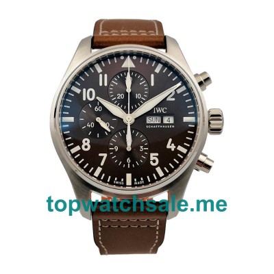 UK High Quality Replica IWC Pilots IW377714 - 40.5 MM Watches With Brown Dials For Sale