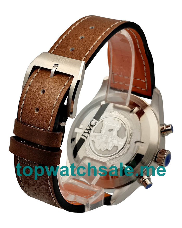 UK High Quality Replica IWC Pilots IW377714 - 40.5 MM Watches With Brown Dials For Sale