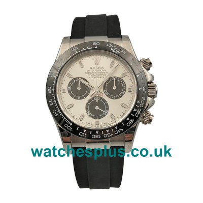 UK Top Replica Rolex Daytona Cosmograph 116519LN JH Stainless Steel Silver Dial Swiss 4130 Run 6@SEC