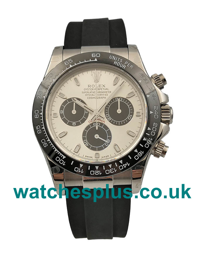 UK Top Replica Rolex Daytona Cosmograph 116519LN JH Stainless Steel Silver Dial Swiss 4130 Run 6@SEC