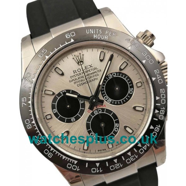 UK Top Replica Rolex Daytona Cosmograph 116519LN JH Stainless Steel Silver Dial Swiss 4130 Run 6@SEC