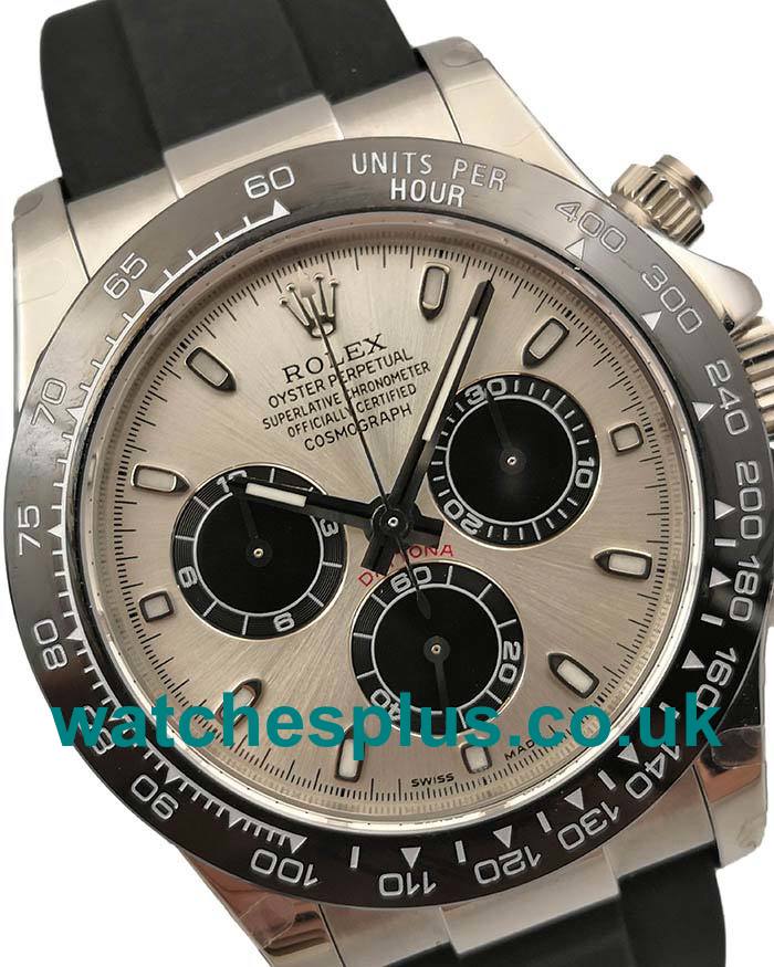 UK Top Replica Rolex Daytona Cosmograph 116519LN JH Stainless Steel Silver Dial Swiss 4130 Run 6@SEC