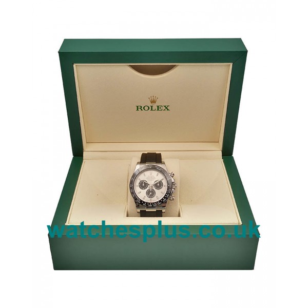 UK Top Replica Rolex Daytona Cosmograph 116519LN JH Stainless Steel Silver Dial Swiss 4130 Run 6@SEC