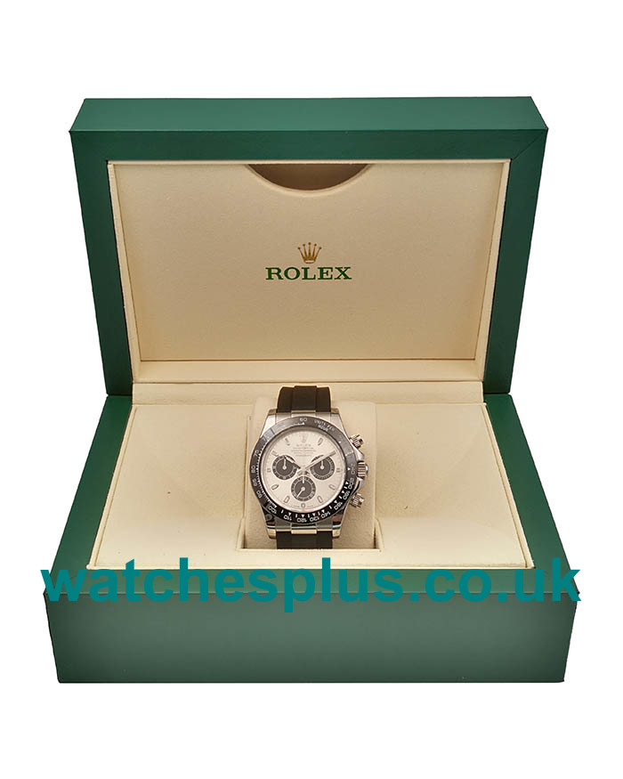 UK Top Replica Rolex Daytona Cosmograph 116519LN JH Stainless Steel Silver Dial Swiss 4130 Run 6@SEC